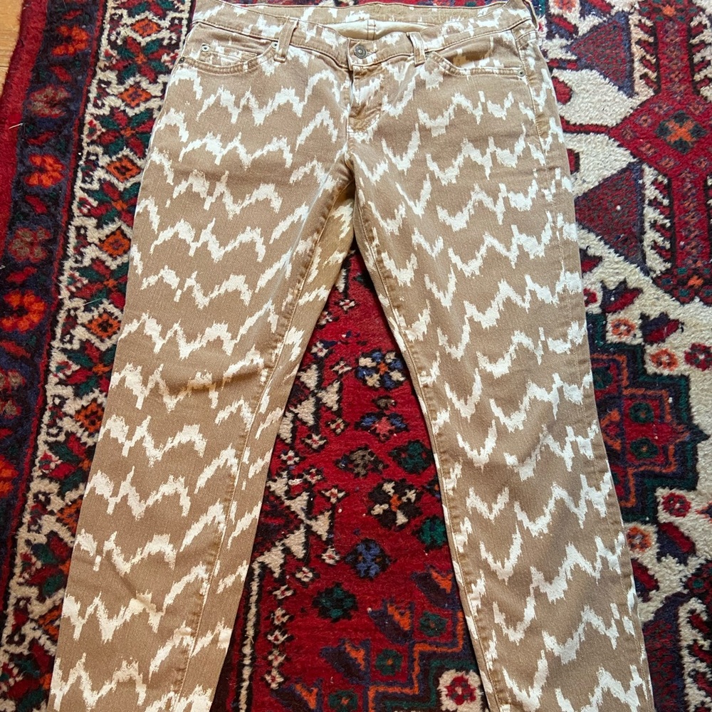 Cropped skinny patterned seven for all mankind